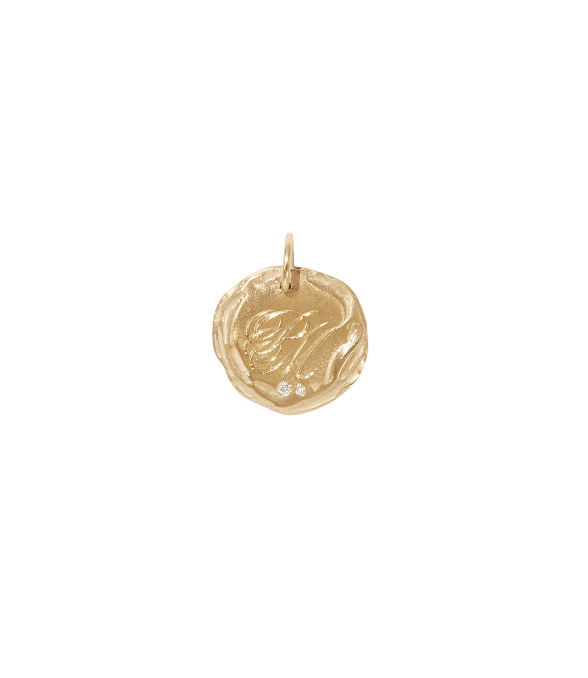 JEWELRY Initial #6 Pendant in Yellow Gold Pascale Monvoisin