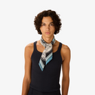 ACCESSORIES Cotton Chance Square Scarf in Navy Inoui Editions