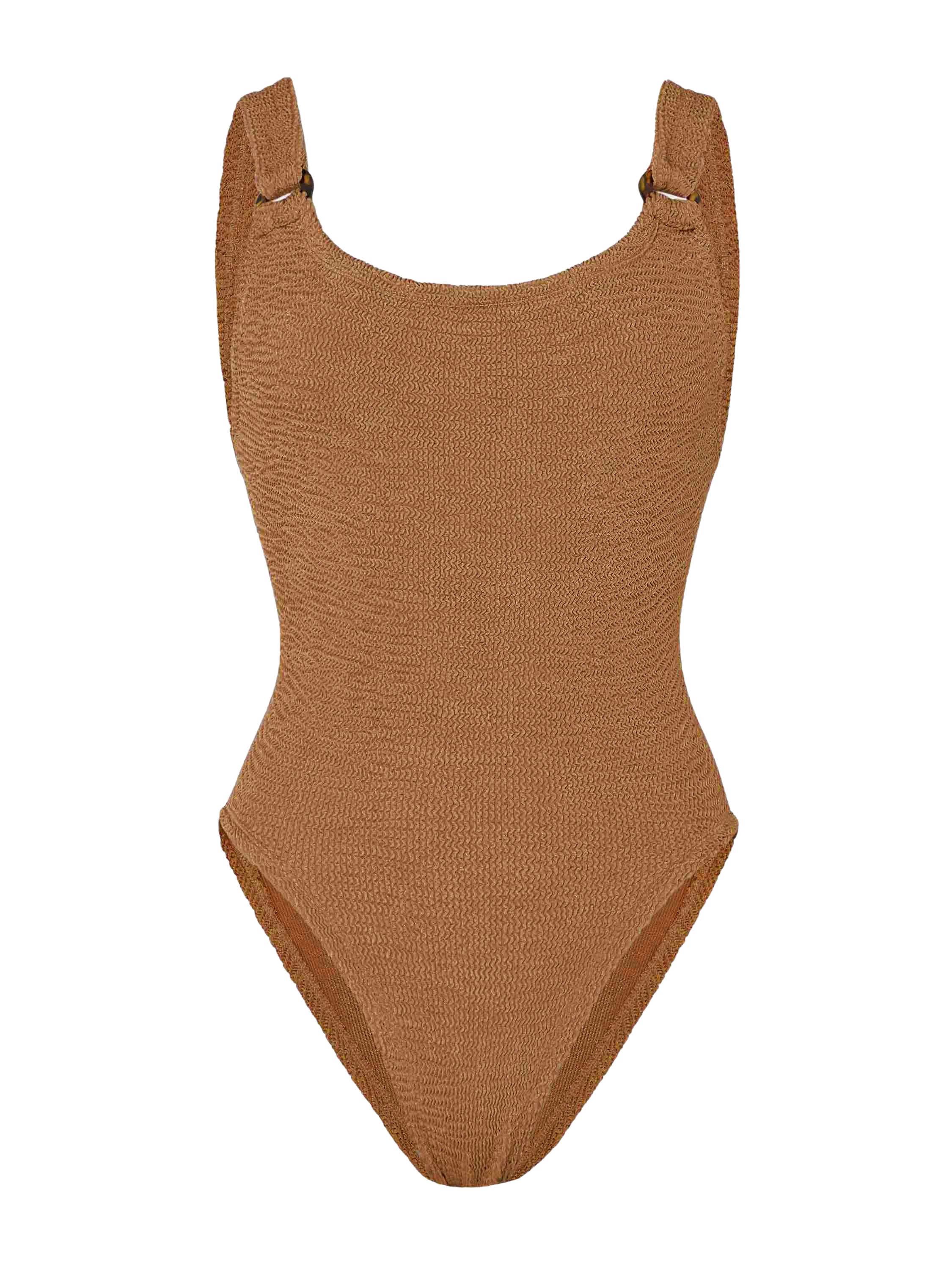 LINGERIE/PJ/SWIM Domino Swimsuit in Metallic Cocoa Hunza G