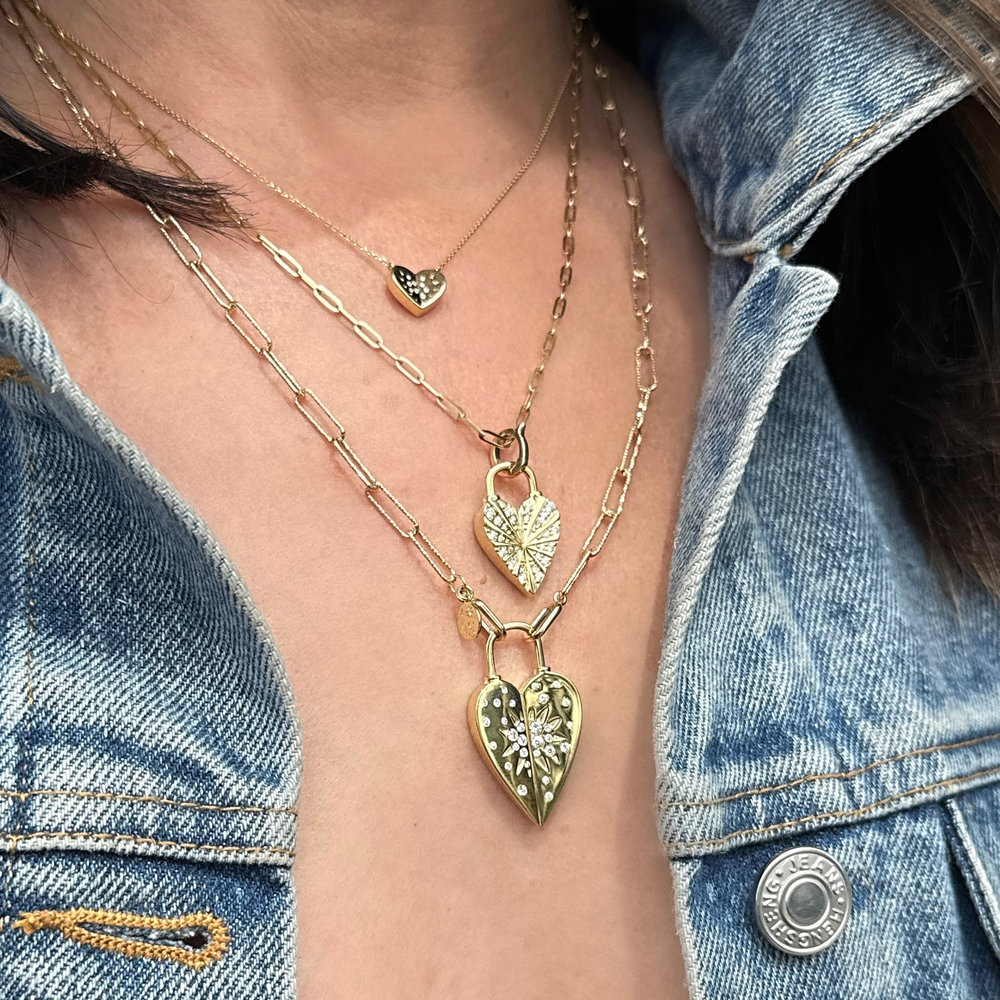 JEWELRY LOVE EXPLOSION DIAMOND HEART PENDANT Three Stories Jewelry