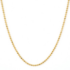 JEWELRY Classic Small Beaded Chain in Yellow Gold Three Stories Jewelry
