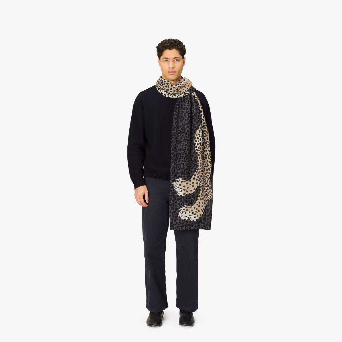 ACCESSORIES Felis Scarf in Grey Inoui Editions
