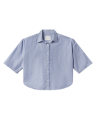 BLOUSES/SHIRTS/TOPS Frances Cropped Cape Button Up in Kindred Stripe Citizens of Humanity