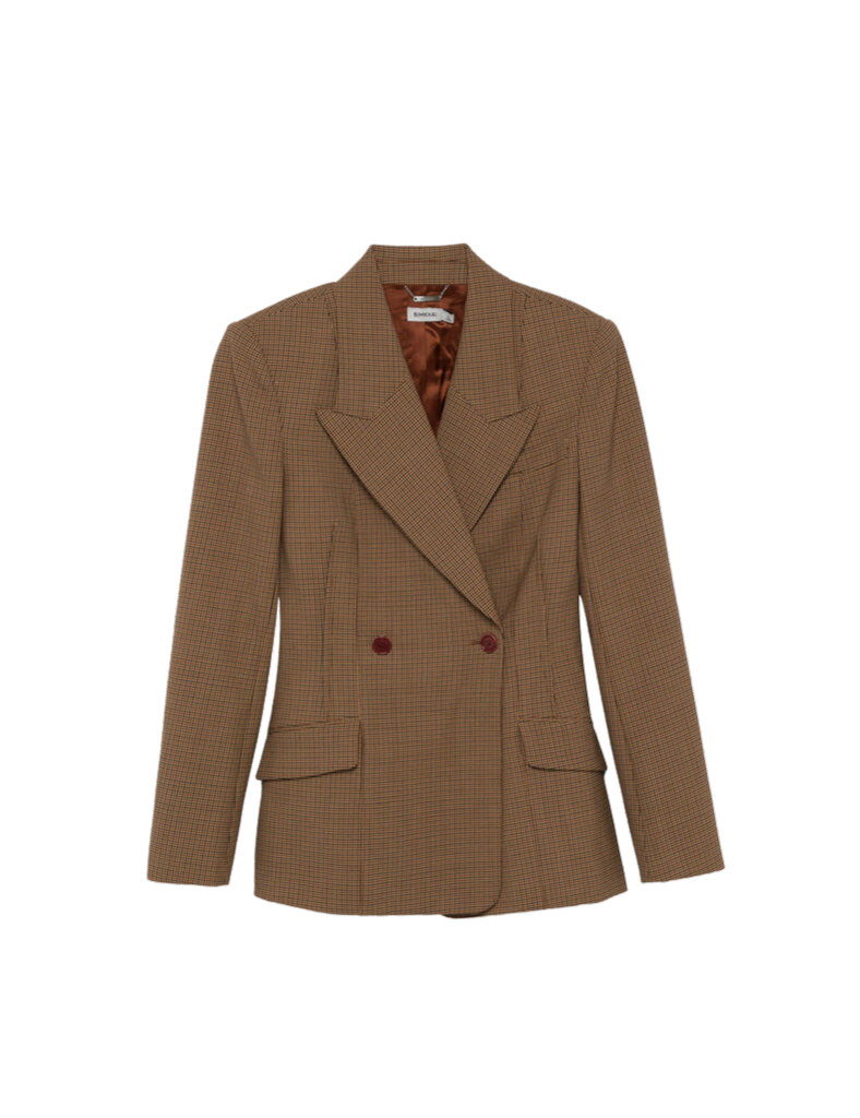 Jackets Simkhai Dorit Double Breasted Blazer in Teak Simkhai