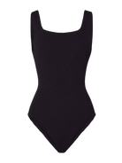 LINGERIE/PJ/SWIM Coverage Square Neck Swimsuit in Black Hunza G