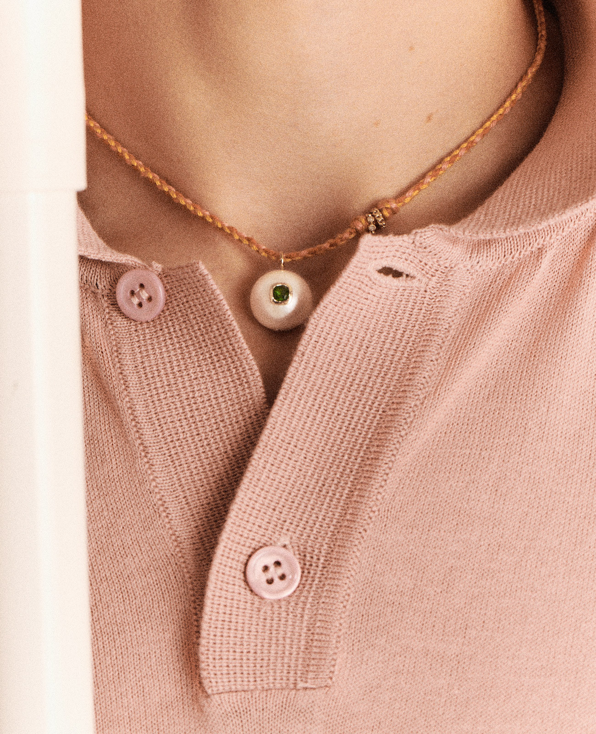 JEWELRY Orange Eddie Necklace in Diopside Pascale Monvoisin