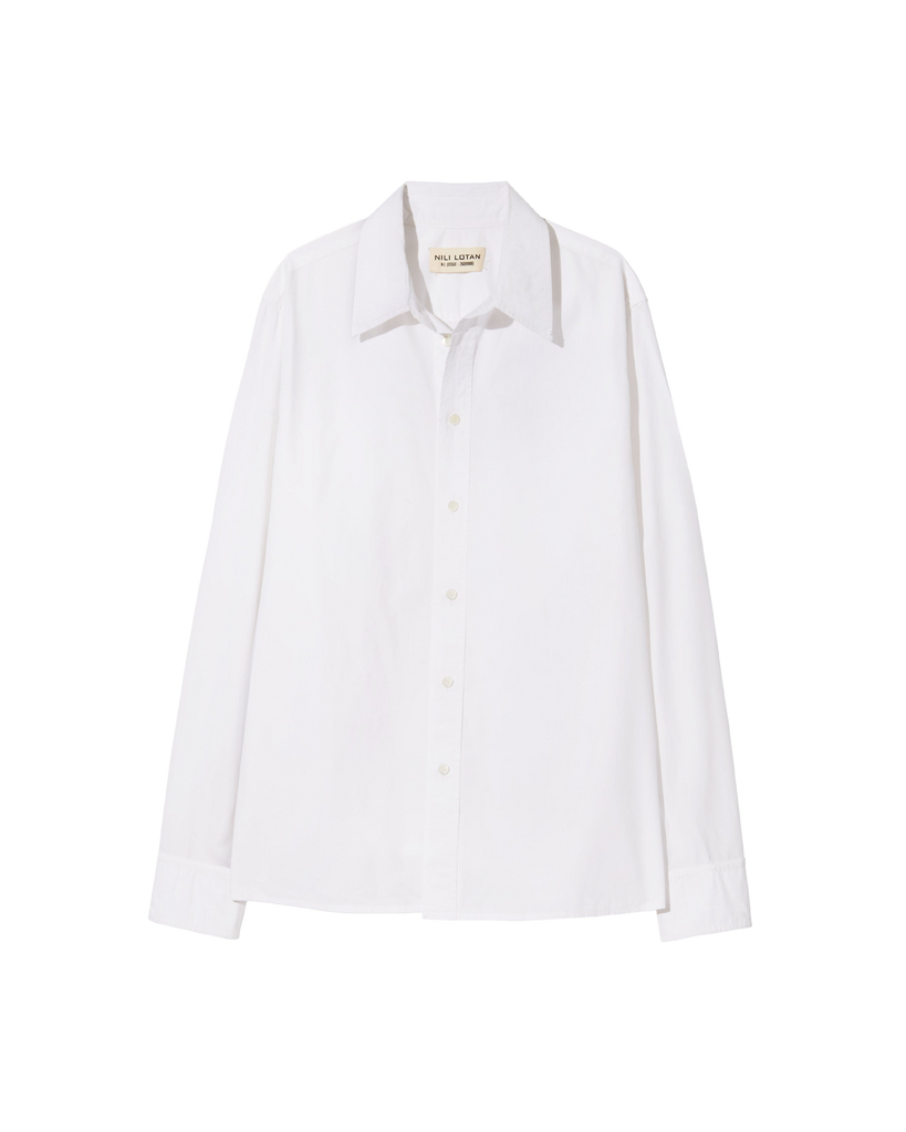 Tops Nili Lotan Raphael Classic Shirt in White Nili Lotan