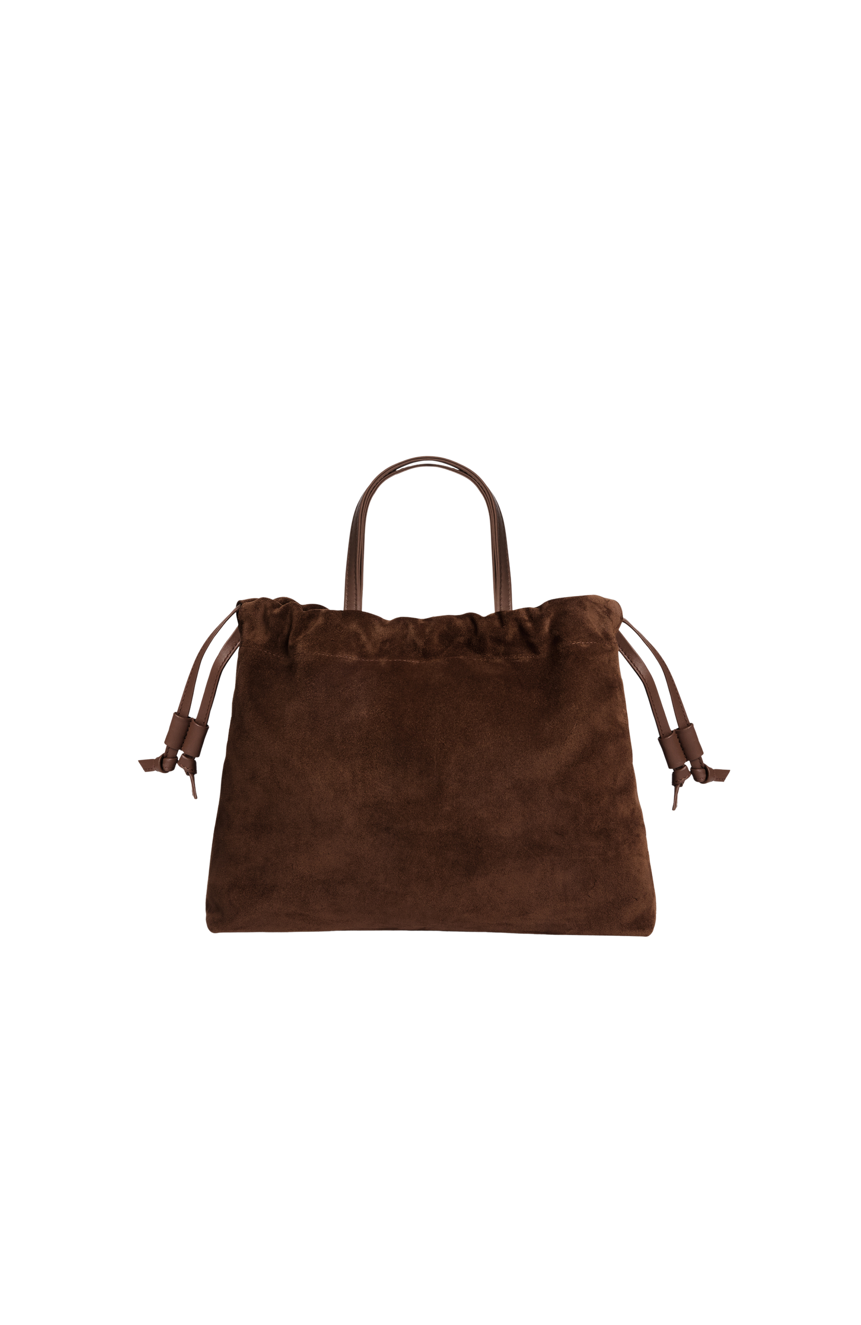 HANDBAGS Medium Asisi Tote in Chocolate Suede Lemiz