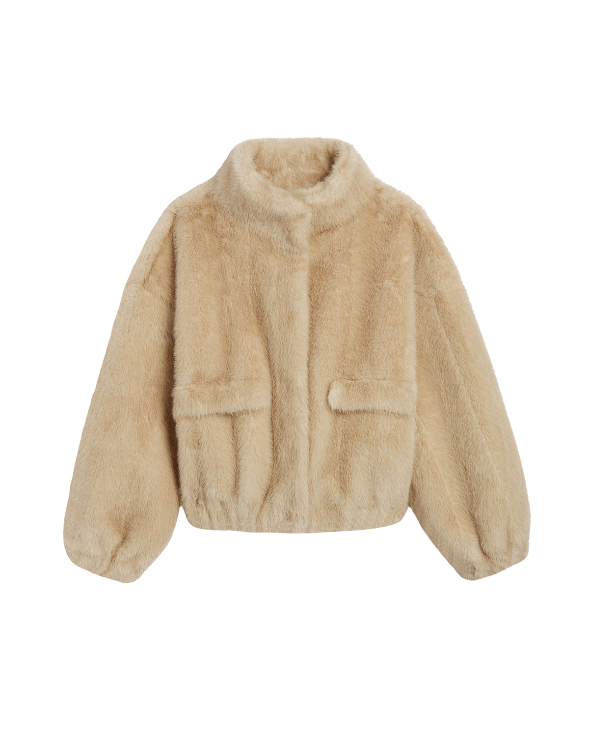 COATS/JACKET Iris Shaved Mink Bomber in Latte Multi Apparis