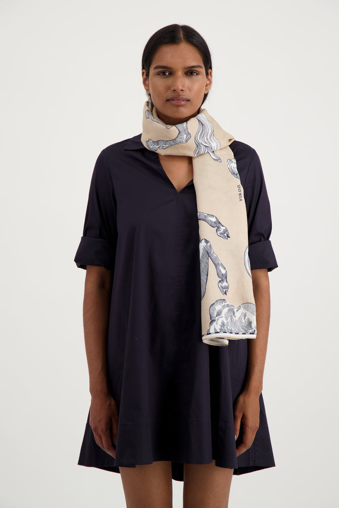ACCESSORIES Astrology Scarf in Natural Inoui Editions