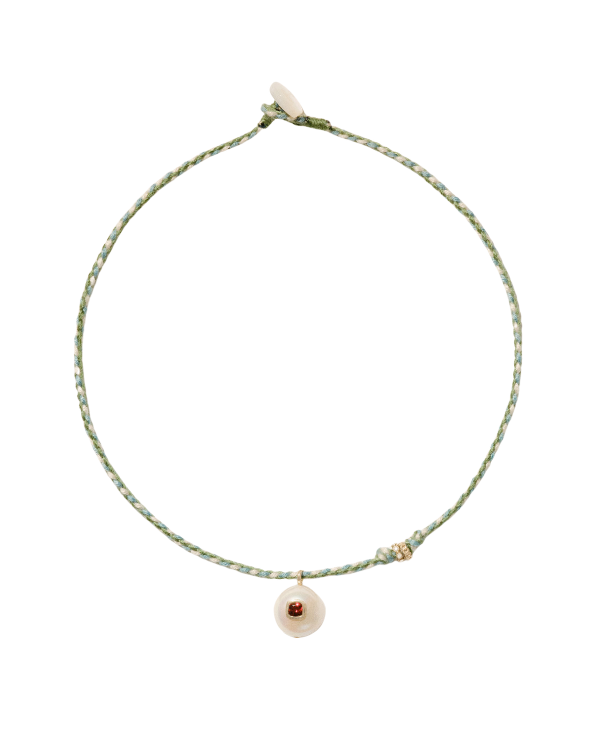 JEWELRY Green Eddie Necklace in Garnet Pascale Monvoisin