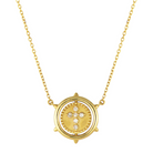 JEWELRY DIAMOND CROSS/ARCHANGEL MICHAEL DOUBLE SIDED FLIP NECKLACE Three Stories Jewelry