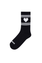 ACCESSORIES Heart Logo Crew Socks in Black SPRWMN