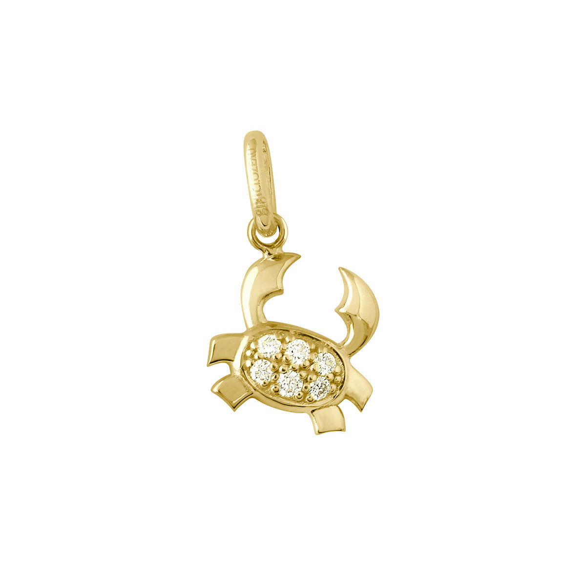 JEWELRY Cancer Zodiac Pendant in Yellow Gold Gigi Clozeau