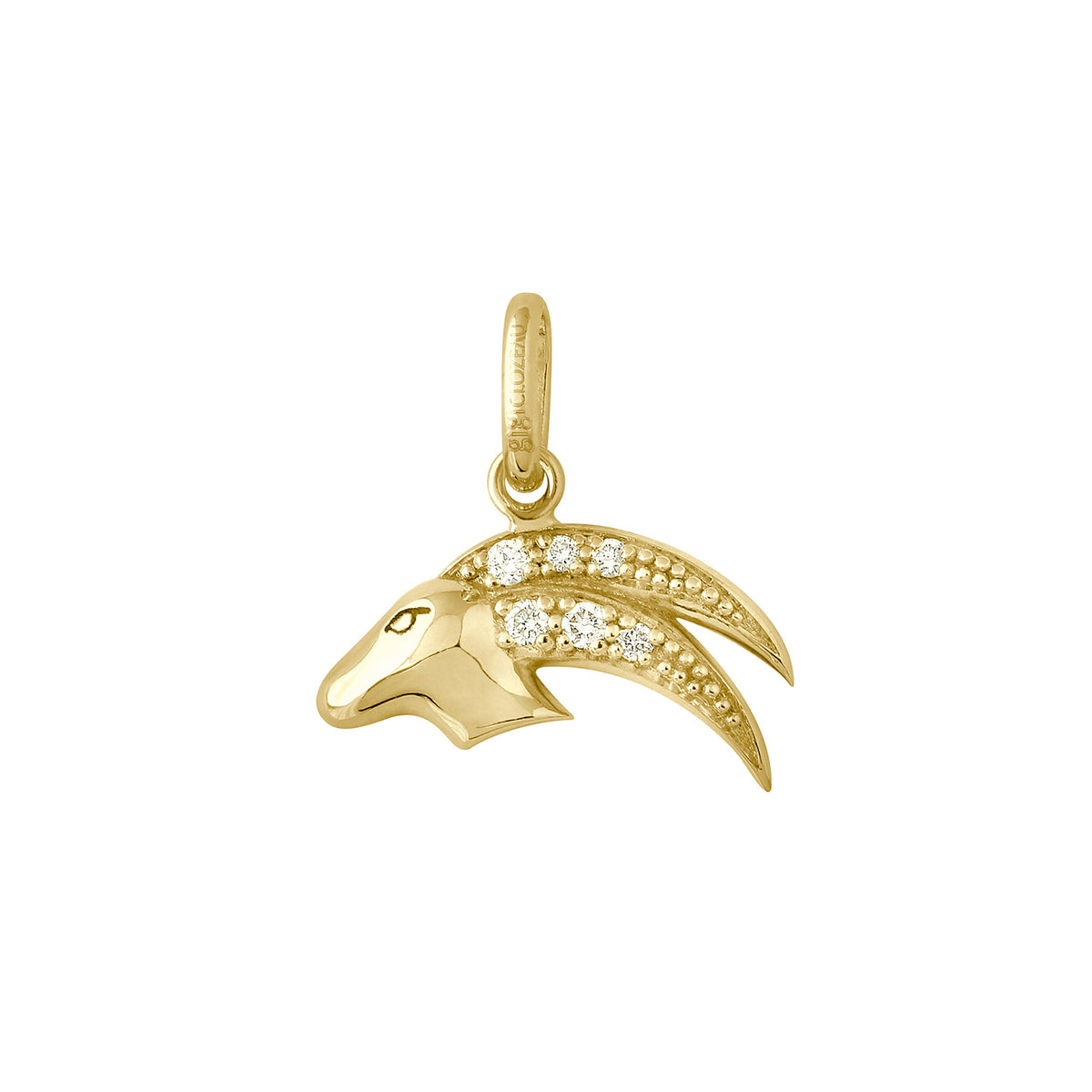 JEWELRY Capricorn Zodiac Pendant in Yellow Gold Gigi Clozeau