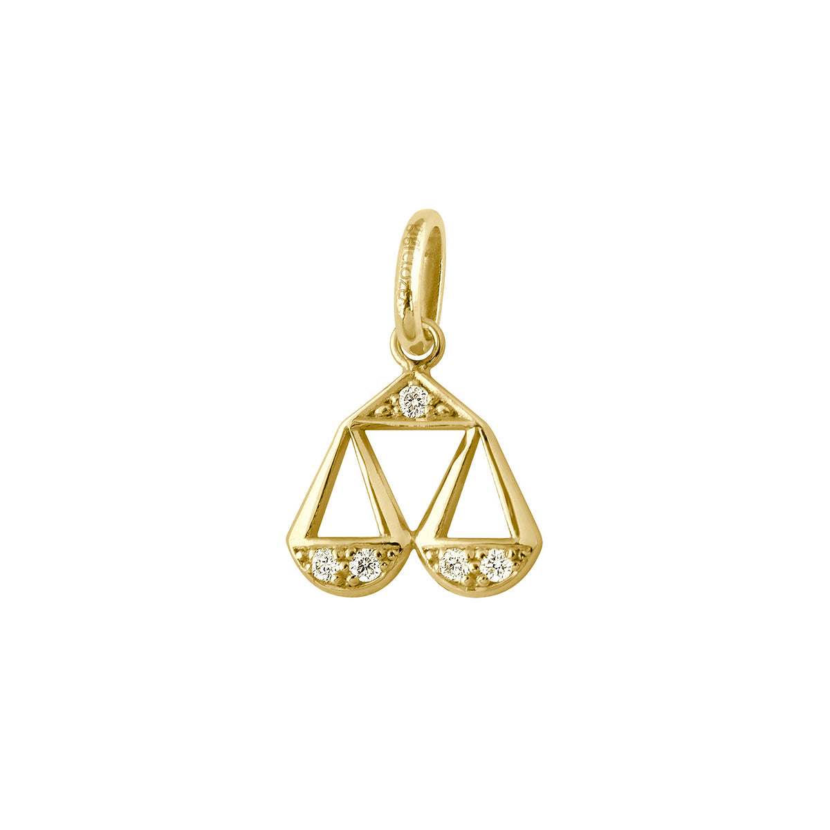 JEWELRY Libra Zodiac Pendant in Yellow Gold Gigi Clozeau
