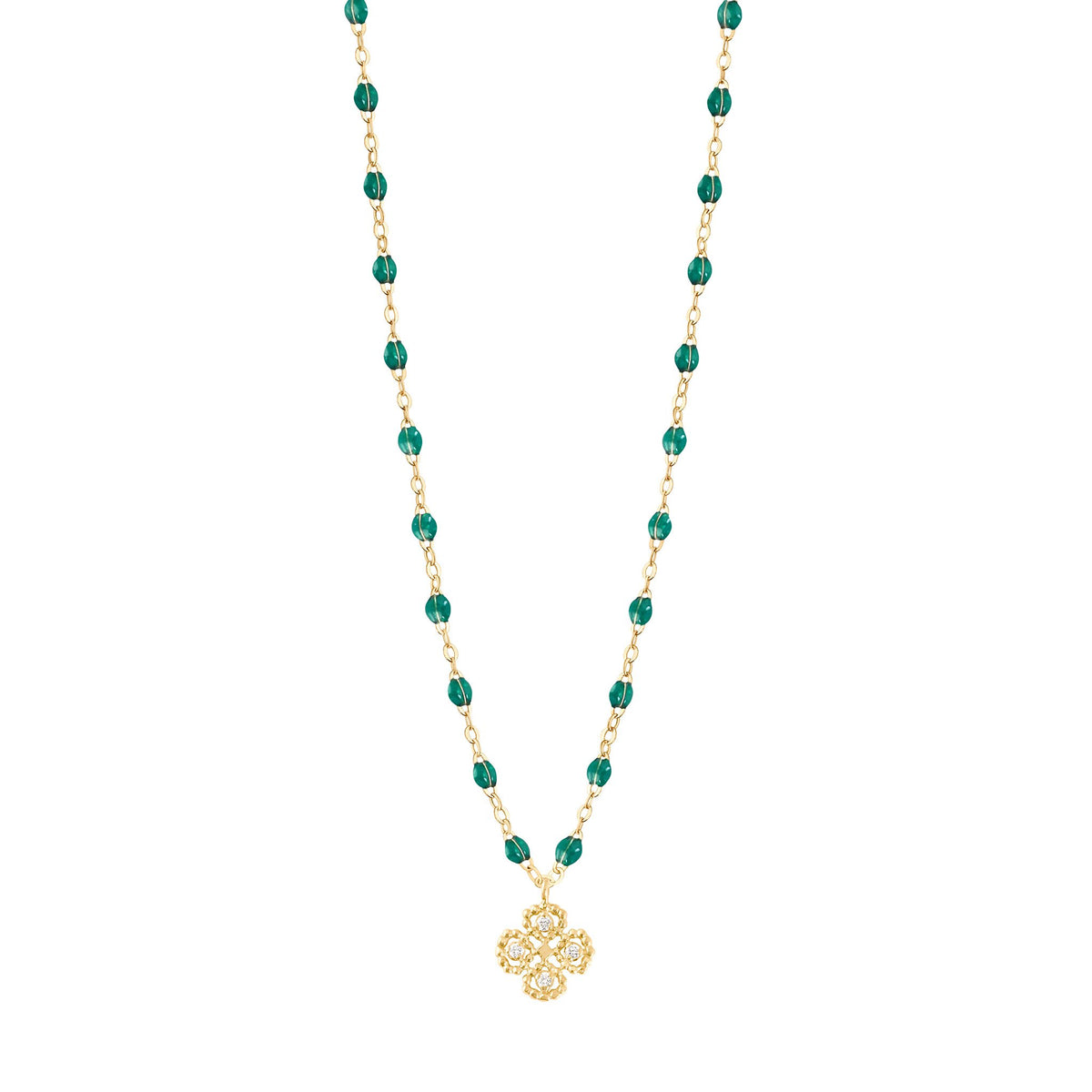 JEWELRY Classic Lucky Clover Necklace in Black Gigi Clozeau