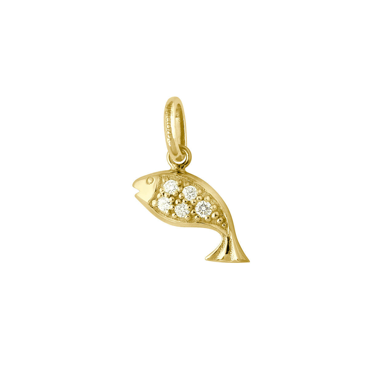 JEWELRY Pisces Zodiac Pendant in Yellow Gold Gigi Clozeau