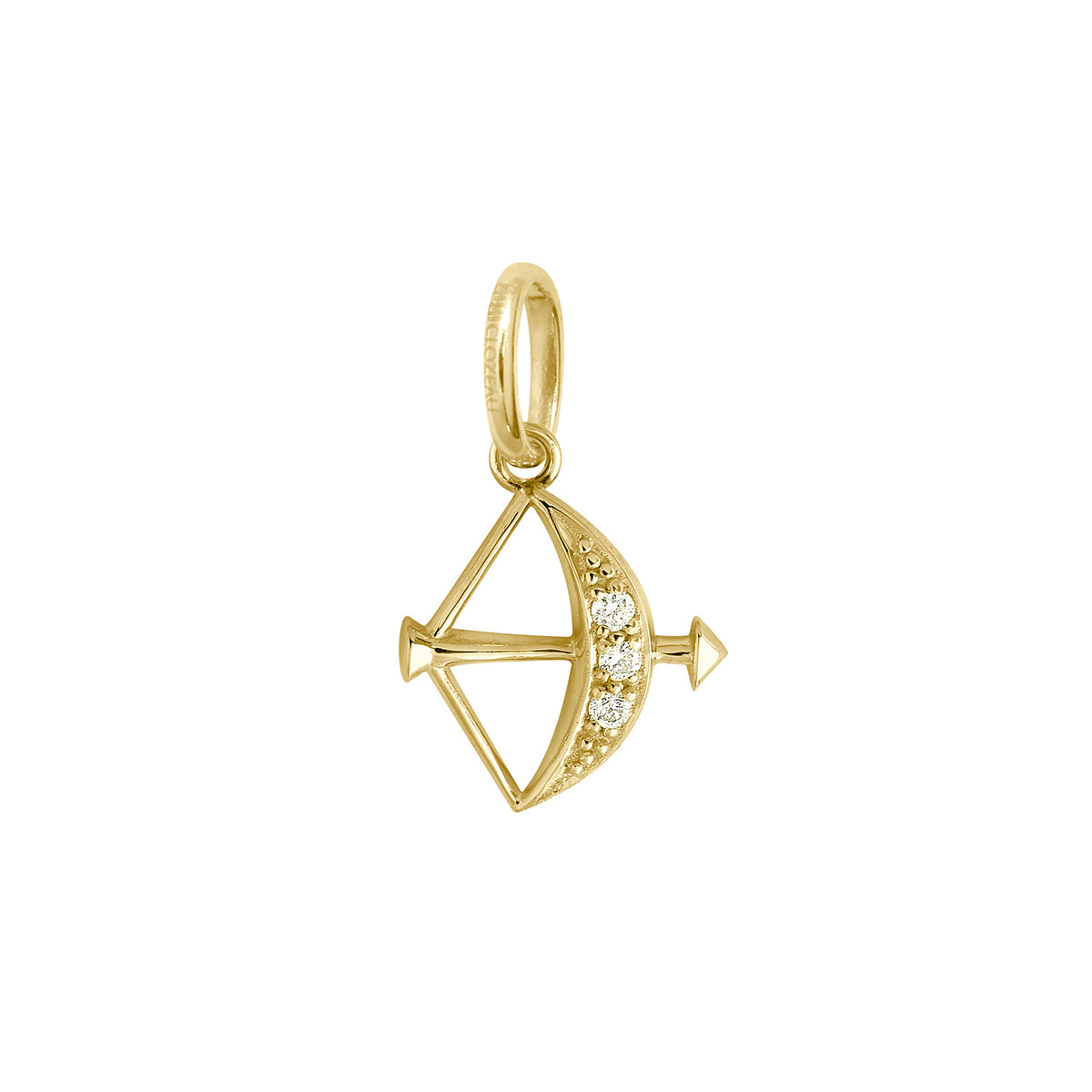 JEWELRY Sagittarius Zodiac Pendant in Yellow Gold Gigi Clozeau
