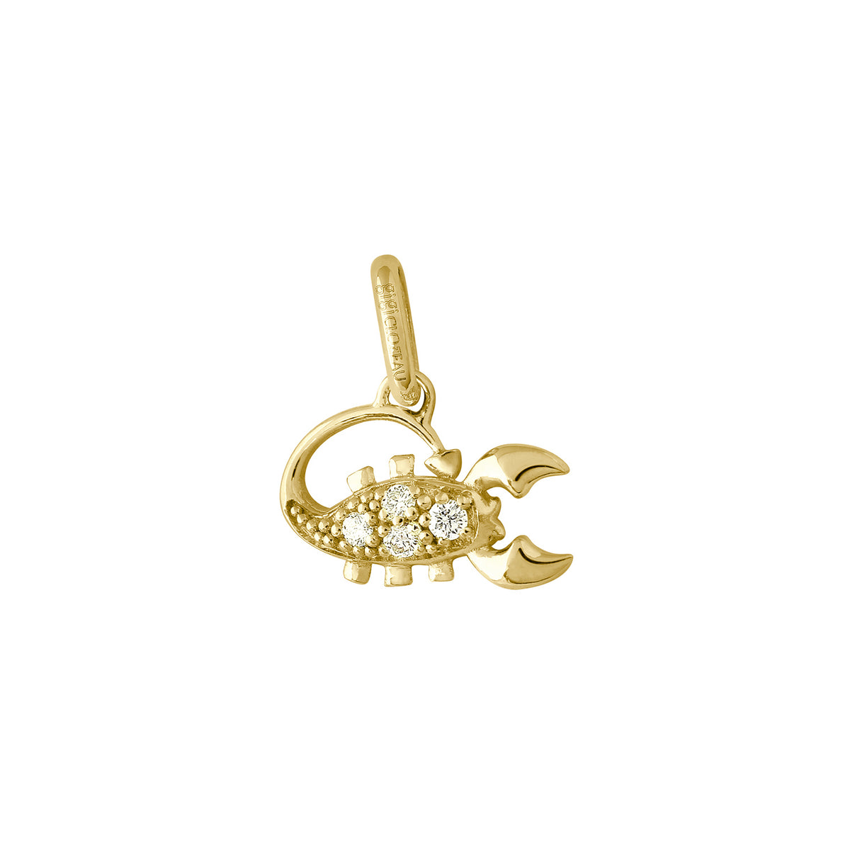 JEWELRY Scorpio Zodiac Pendant in Yellow Gold Gigi Clozeau