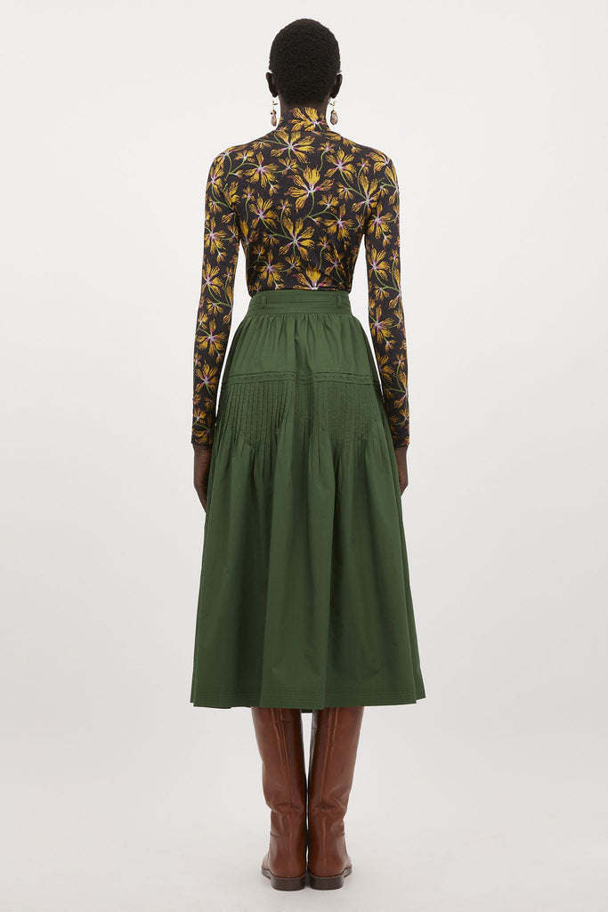 Skirts Ulla Johnson Blythe Skirt in Juniper Ulla Johnson