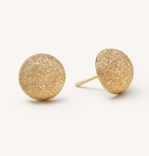 JEWELRY Florentine Finish Large Button Studs Carolina Bucci
