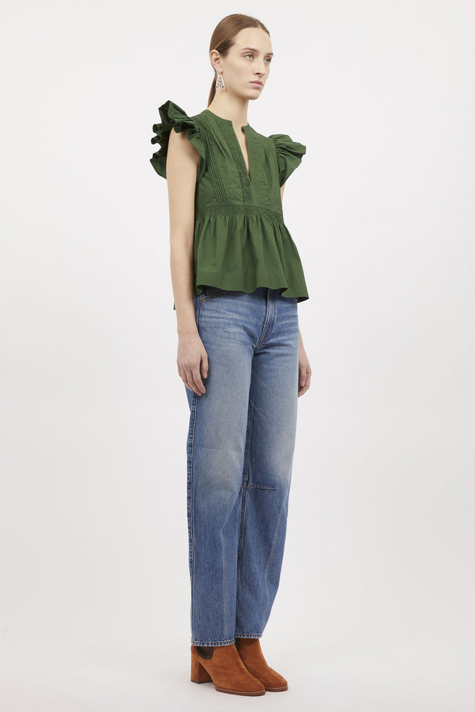 Tops Ulla Johnson Luise Top in Juniper Ulla Johnson