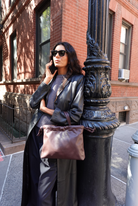 HANDBAGS Mini Asisi Tote in Brordeaux Lemiz