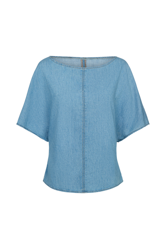 BLOUSES/SHIRTS/TOPS Chambray Simple Tee in Montauk TWP