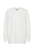 LOUNGE Relaxed V-Neck Sweatshirt in White TWP