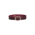 ACCESSORIES WIDE BELT IN BURGUNDY/GOLD TWP