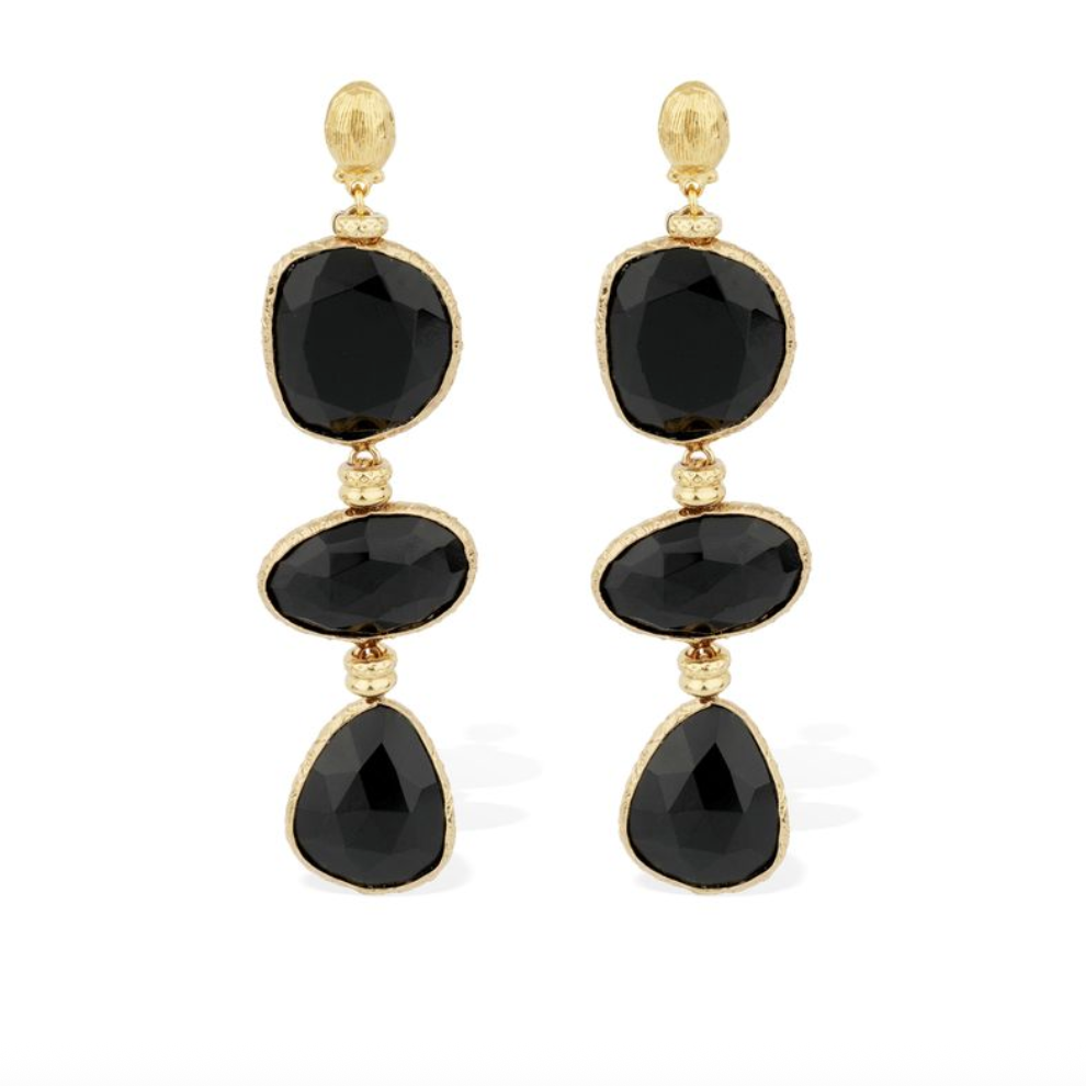 FASHION JEWELRY Silene Drop Earring in Black GAS Bijoux
