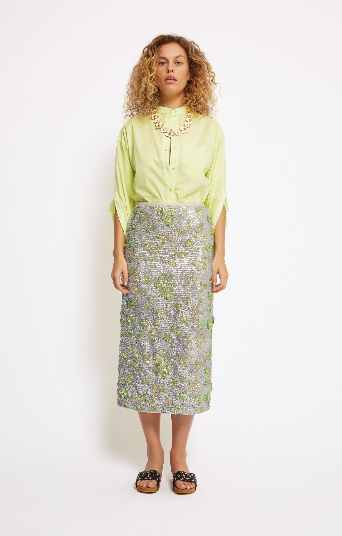 SKIRTS JUPE SKIRT IN ARGENT Roseanna