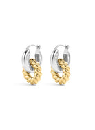 FASHION JEWELRY TWO-TONE ROPE INTERLOCK HOOPS Luv Aj