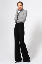 PANTS/SHORTS Felted Jersey Wide Leg in Black Kal Rieman