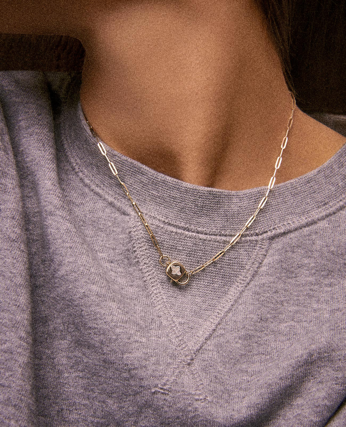 JEWELRY Louise Short Necklace in Yellow Gold Pascale Monvoisin