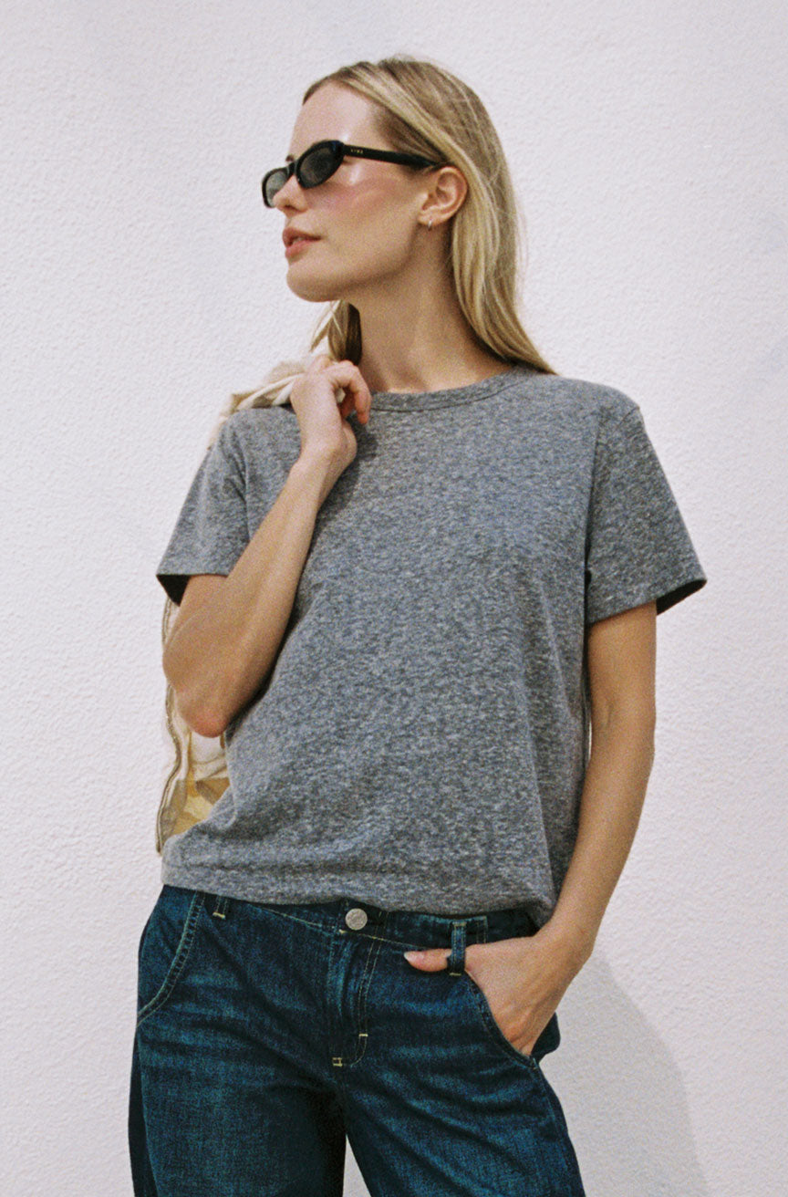 BLOUSES/SHIRTS/TOPS Lovey Tee in Heather Grey AMO