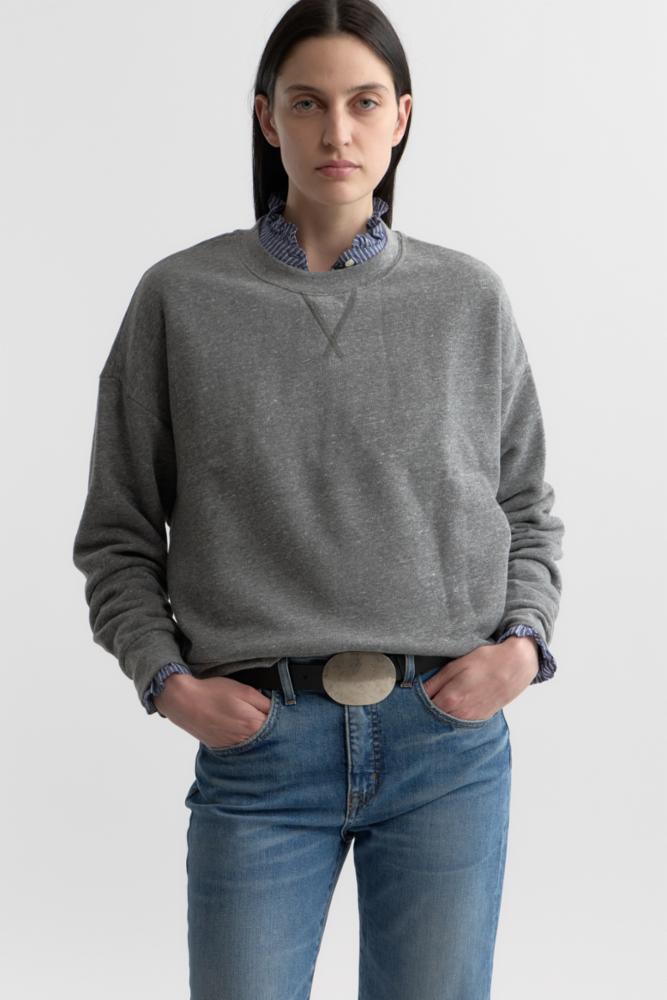 LOUNGE Gladys Sweatshirt in Heather Grey Nili Lotan