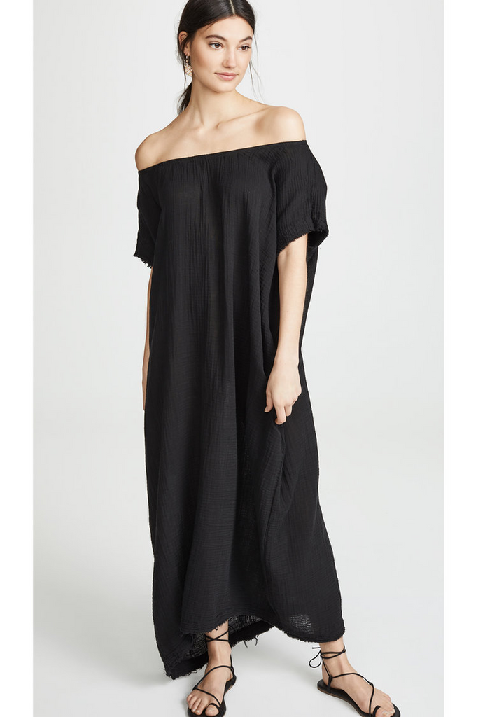 Dresses 9seed Moonstone Caftan in Black 9seed