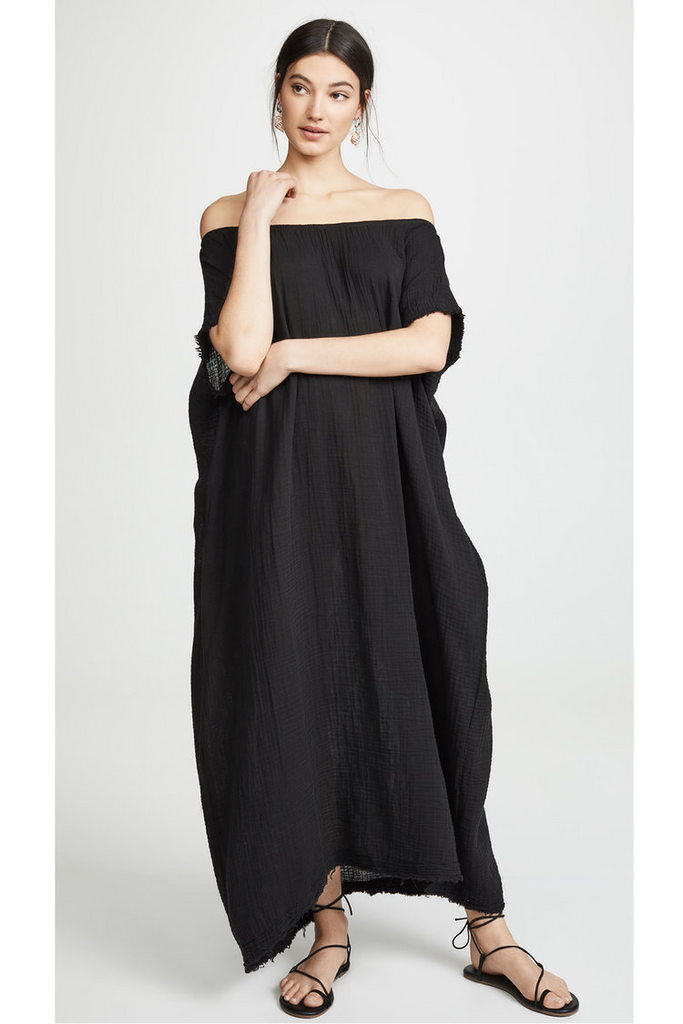 Dresses 9seed Moonstone Caftan in Black 9seed