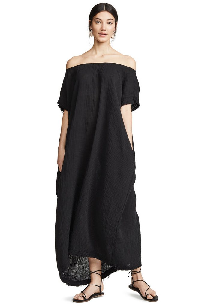Dresses 9seed Moonstone Caftan in Black 9seed