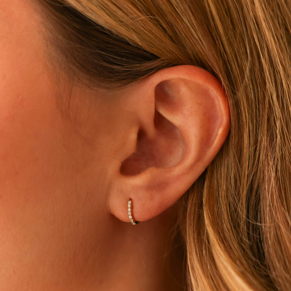 JEWELRY DRD Mini Huggies in Yellow Gold Dana Rebecca