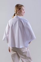BLOUSES/SHIRTS/TOPS Baroque Ruffle Poplin Shirt in White Psophia