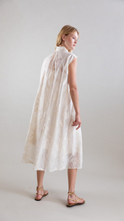 DRESSES/JUMPSUITS Ethereal Botanical Tencel Dress in Ivory Psophia