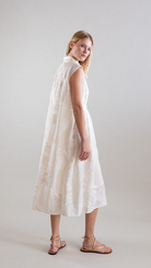 DRESSES/JUMPSUITS Ethereal Botanical Tencel Dress in Ivory Psophia