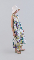 DRESSES/JUMPSUITS Marigold Meadow Sleeveless Midi Dress in Indian Flower Psophia