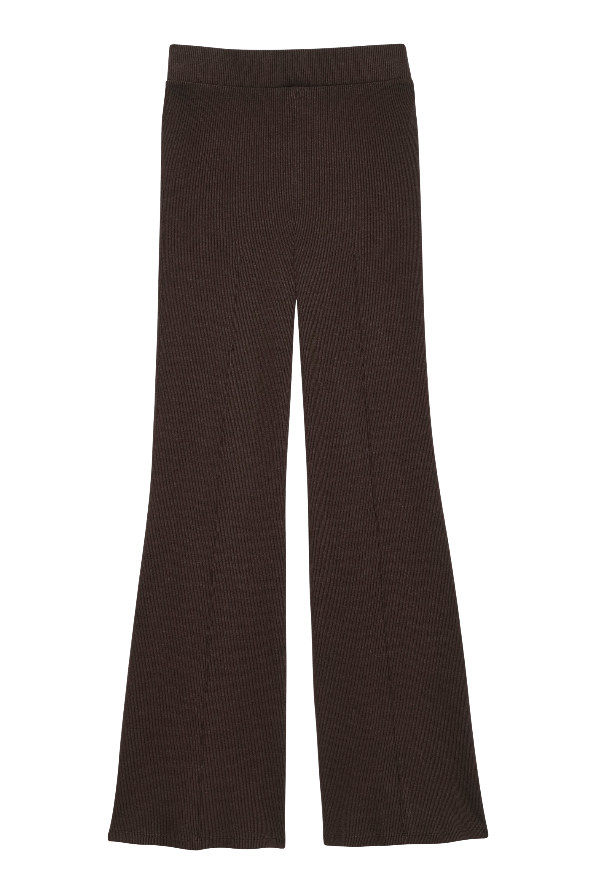 PANTS/SHORTS Rib Kick Flare Pant in Espresso Donni