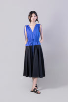 DRESSES/JUMPSUITS Two-Tone Color Block Dress in Royal Blue Psophia