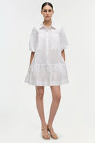 DRESSES/JUMPSUITS Crissy Cotton Poplin Dress in White Simkhai