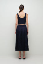 SKIRTS Verona Lace Midi Skirt in Midnight Simkhai